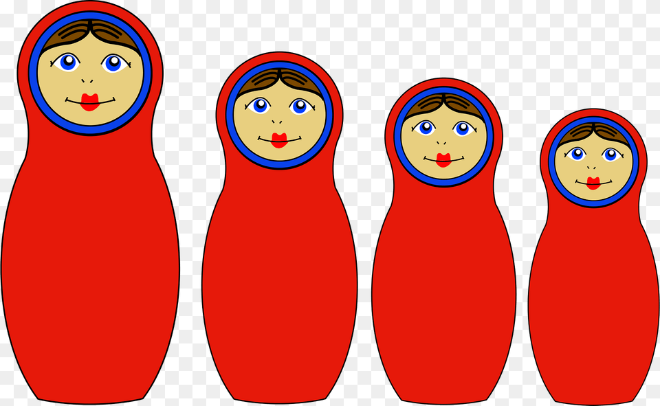 Red Matrioshka Dolls Clipart, Person, Face, Head Free Transparent Png