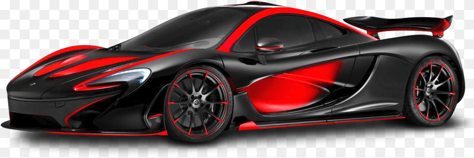 Red Mclaren P1 Special Operations Car Image Mclaren P1 Black And Red, Wheel, Vehicle, Transportation, Machine Free Png Download