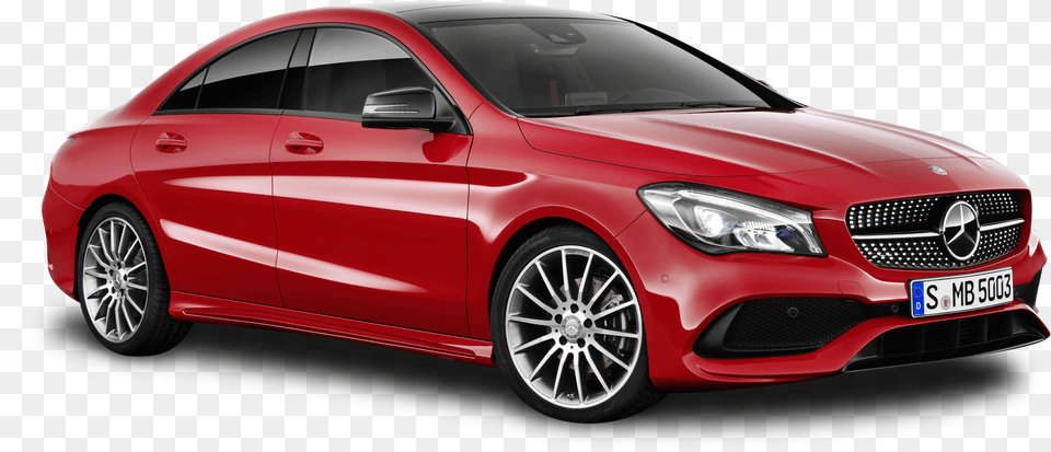 Red Mercedes Benz Cla Car Image Mercedes C Class Red, Wheel, Vehicle, Transportation, Spoke Free Png