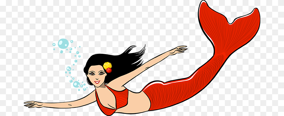 Red Mermaid, Adult, Person, Female, Woman Png Image
