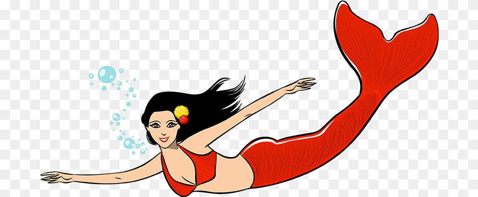 Red Mermaid Transparent Transparent Background Cartoon Mermaid, Adult, Person, Woman, Female Png Image