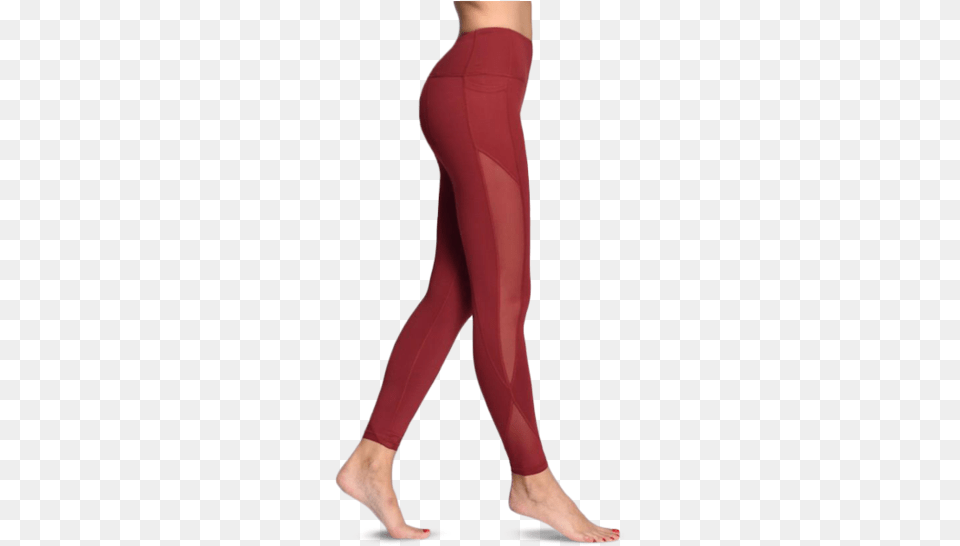 Red Mesh Workout Leggings, Adult, Female, Person, Woman Png