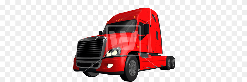Red Modern Semi Truck Trailer Truck, Trailer Truck, Transportation, Vehicle, Moving Van Free Transparent Png