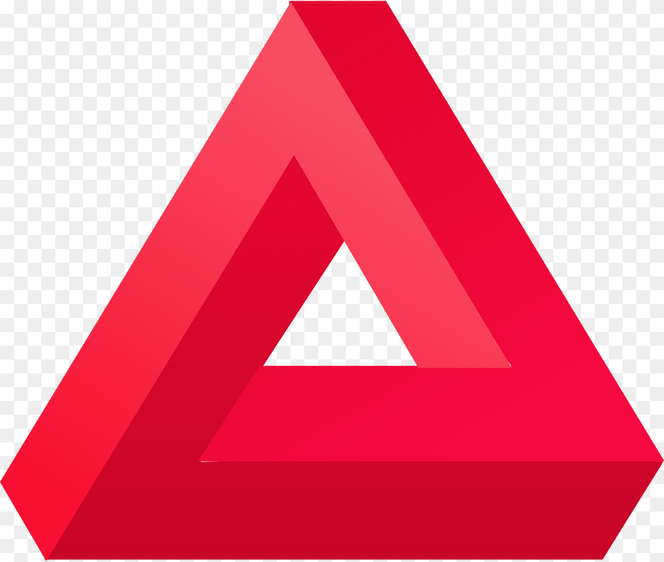 Red Moebius Triangle Clipart Png