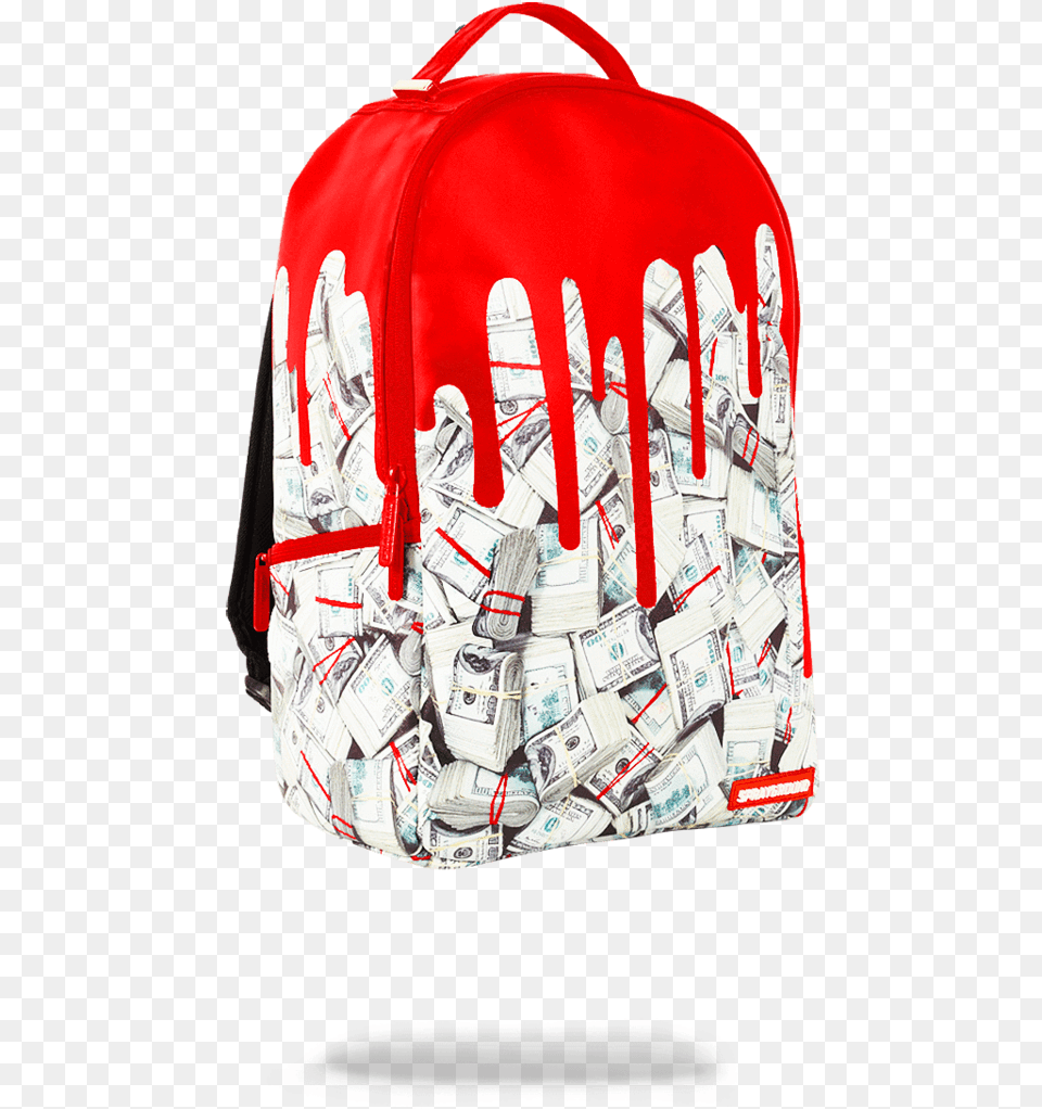 Red Money Drips Sprayground, Bag, First Aid, Accessories, Backpack Free Png Download