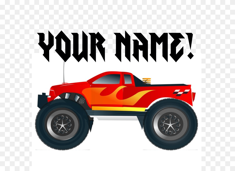 Red Monster Truck Personalized Puzzle, Wheel, Machine, Vehicle, Transportation Png Image