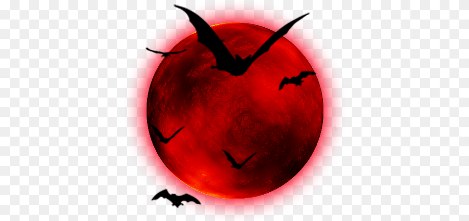 Red Moon Bats Halloween Sticker Transparent Background Halloween Png Image