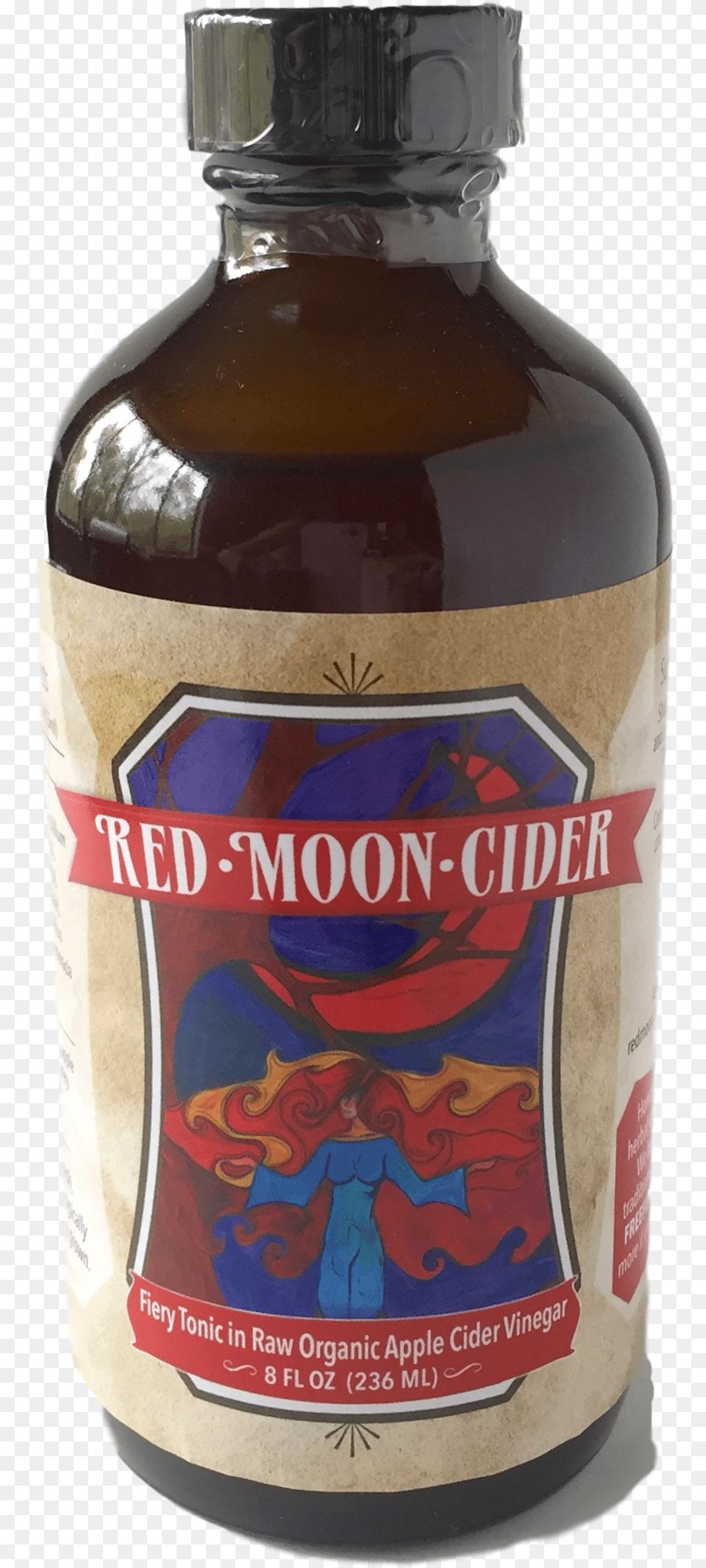 Red Moon Fire Cider Vinegar Wellness Tonic With Turmeric Bottle, Alcohol, Beer, Beverage, Food Png