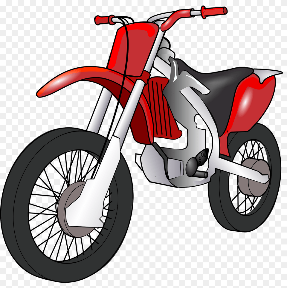 Red Motobike Clipart, Vehicle, Transportation, Motorcycle, Spoke Free Transparent Png