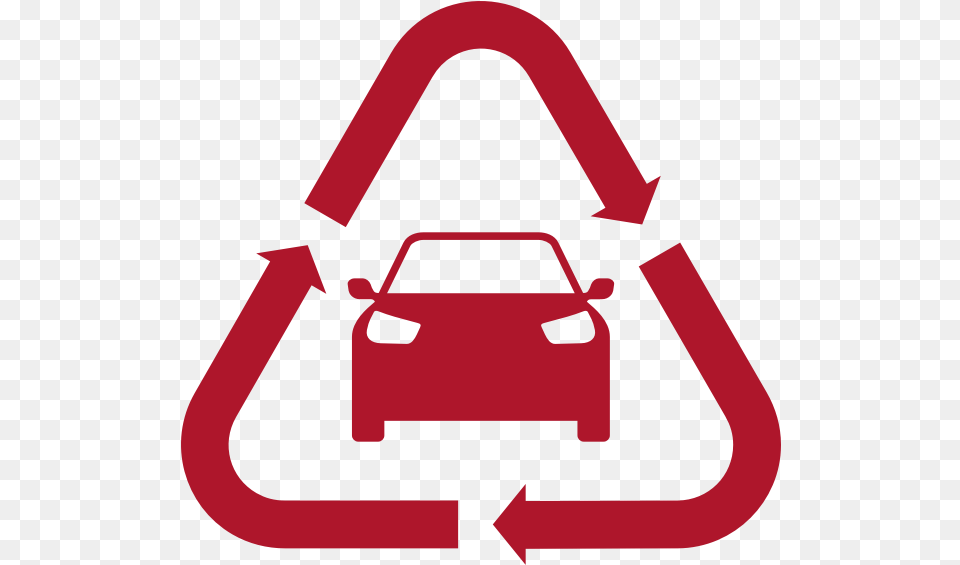 Red Motor Vehicle Icon Red Car Icon, Sign, Symbol, Recycling Symbol Png