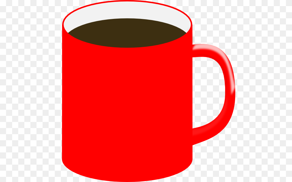Red Mug Brown Liquid Clip Art, Cup, Beverage, Coffee, Coffee Cup Free Png