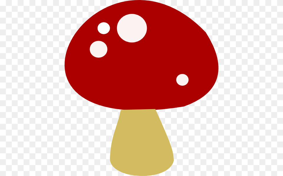 Red Mushroom Clip Art At Clker Mushroom Clipart, Fungus, Plant, Agaric Free Transparent Png