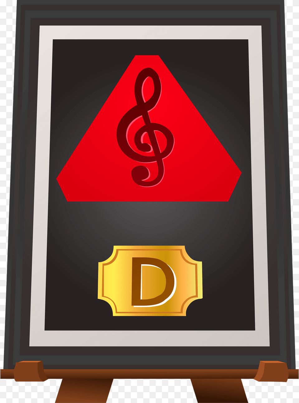 Red Music Trophy Clipart, Symbol, Sign, Blackboard, Text Png