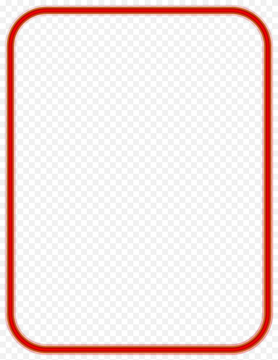 Red Neon Border Clipart, White Board Png