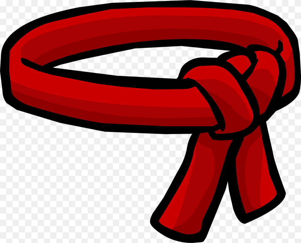 Red Ninja Belt Icon Club Penguin Red Belt, Knot, Smoke Pipe Png Image