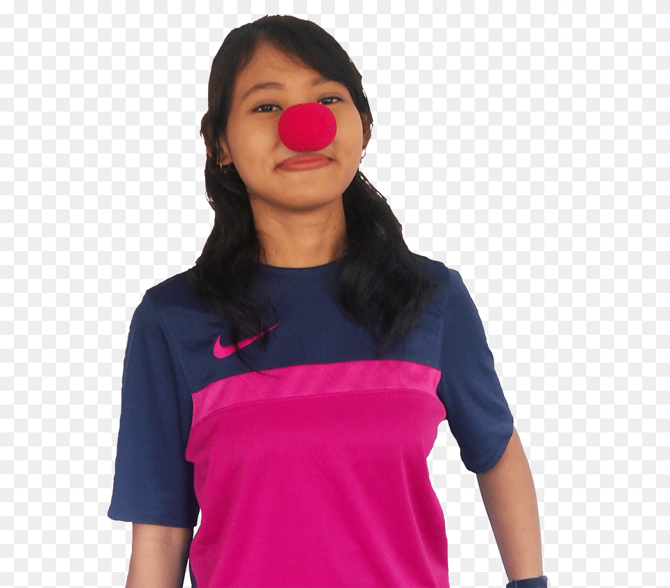 Red Nose, Adult, T-shirt, Person, Female Png Image