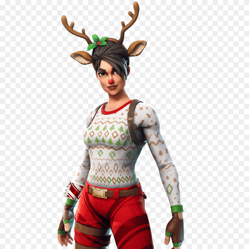 Red Nosed Raider Featured Fortnite Red Nosed Raider, Adult, Person, Female, Woman Free Transparent Png