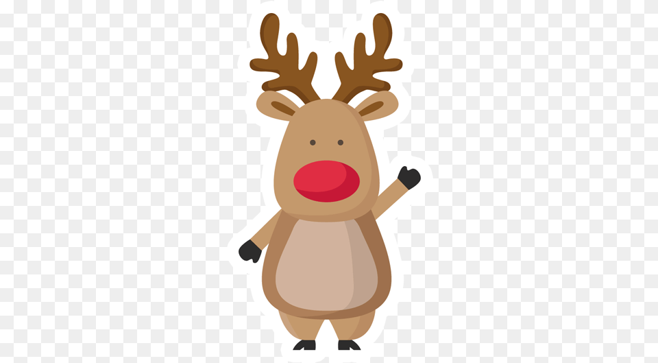 Red Nosed Reindeer Rudolf, Animal, Wildlife, Mammal, Deer Png