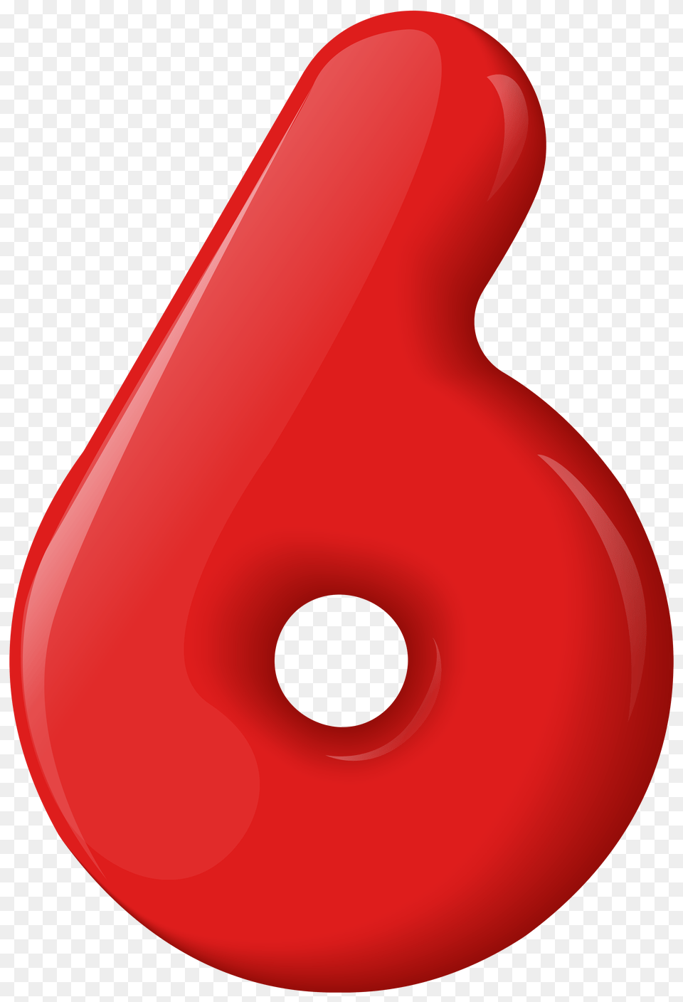Red Number Six Transparent Clip, Text, Symbol, Food, Ketchup Png Image
