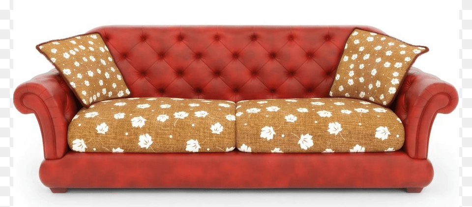 Red Old Couch, Cushion, Furniture, Home Decor, Pillow Png