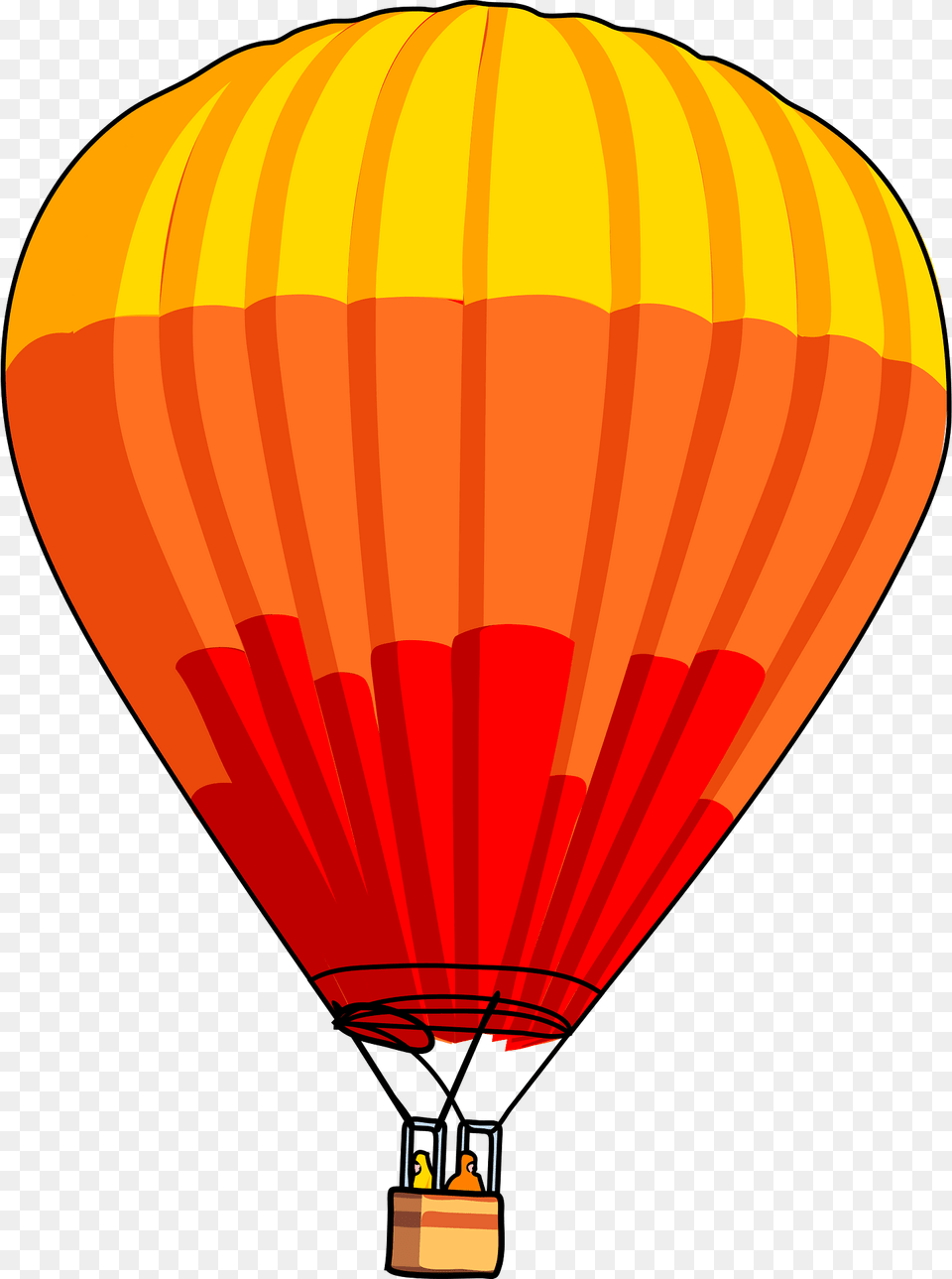 Red Orange And Yellow Hot Air Balloon Clipart, Aircraft, Hot Air Balloon, Transportation, Vehicle Png