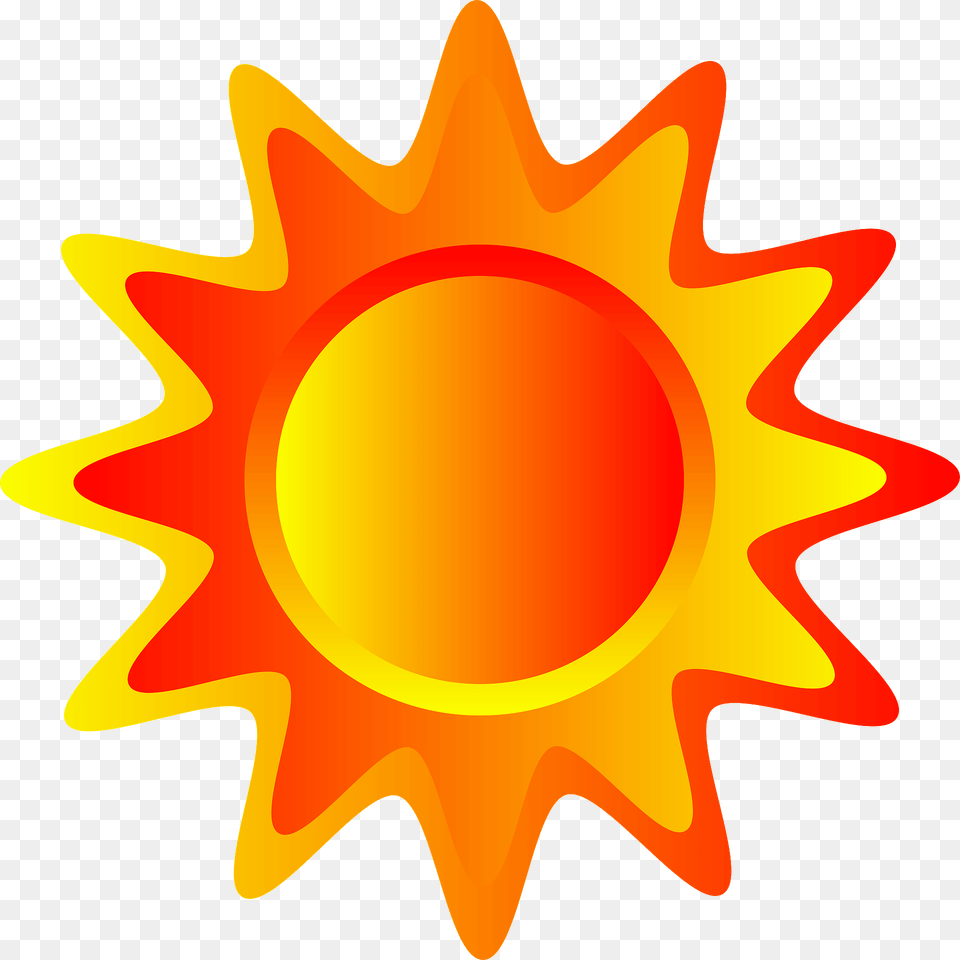 Red Orange And Yellow Sun Clipart, Nature, Outdoors, Sky, Food Free Png Download