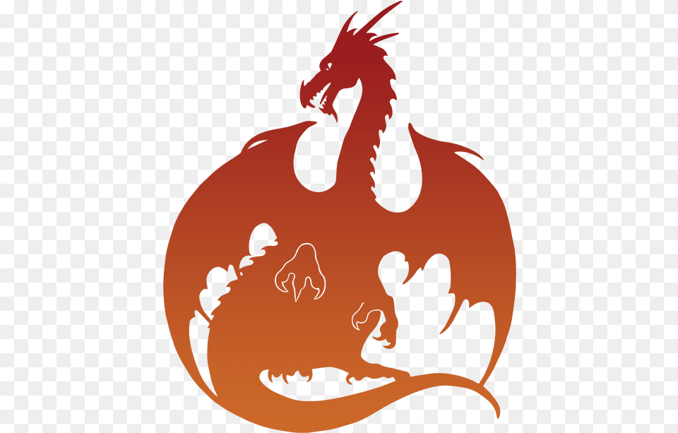 Red Orange Dragon Accent Mugs Galaxy Dragon Silhouette, Person Free Png Download