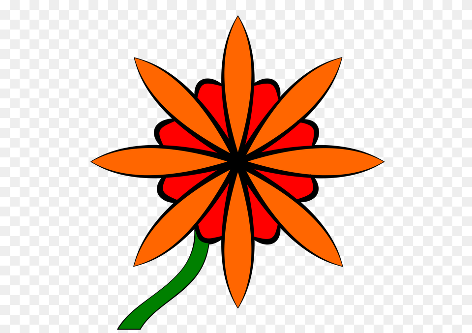 Red Orange Flower Icons, Art, Floral Design, Graphics, Pattern Png