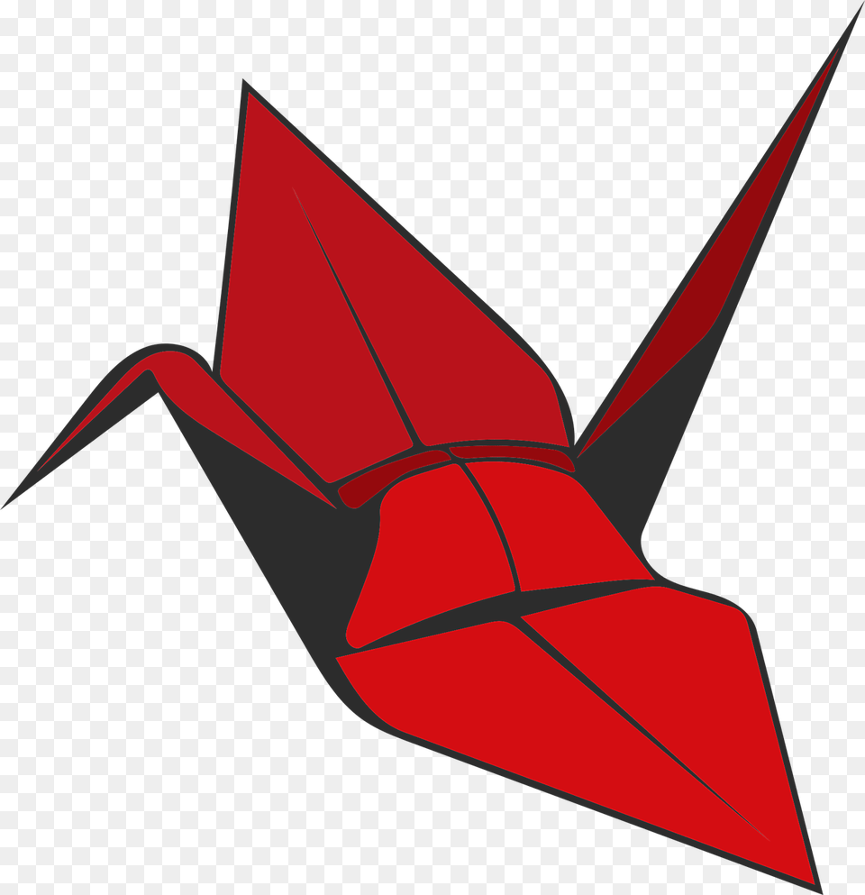 Red Origami Crane, Art, Paper, Animal, Fish Png Image