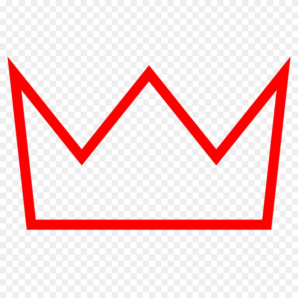 Red Outline Crown, Accessories Png Image