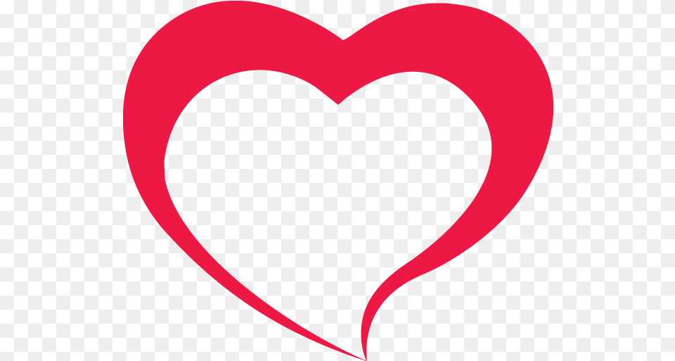 Red Outline Heart Image Heart Outline Free Png Download