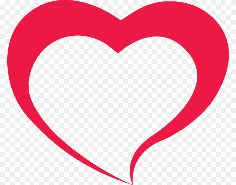 Red Outline Heart Image Red Heart Outline Png