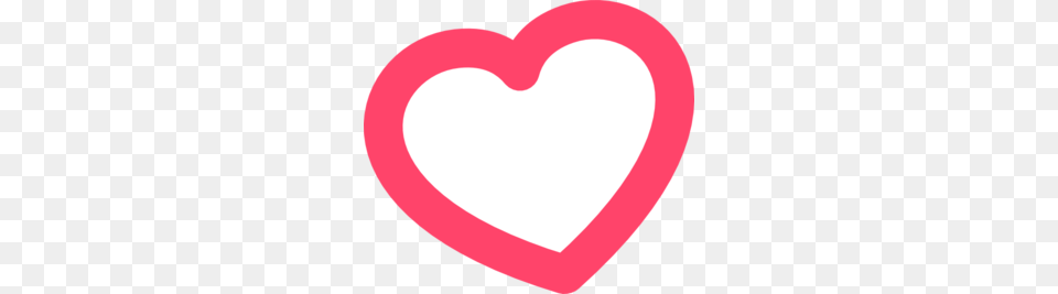 Red Outline Heart Left Clip Art Png