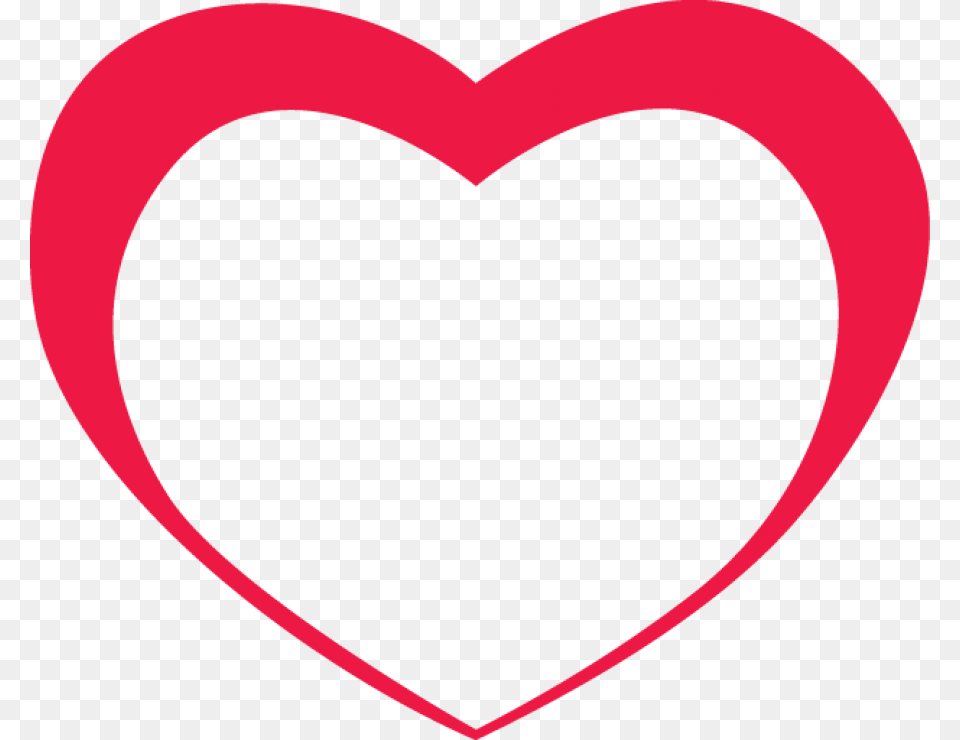 Red Outline Heart Red Heart Outline Png