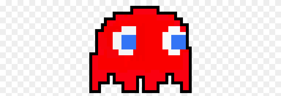 Red Pacman Ghost Pixel Art Maker, First Aid Free Png