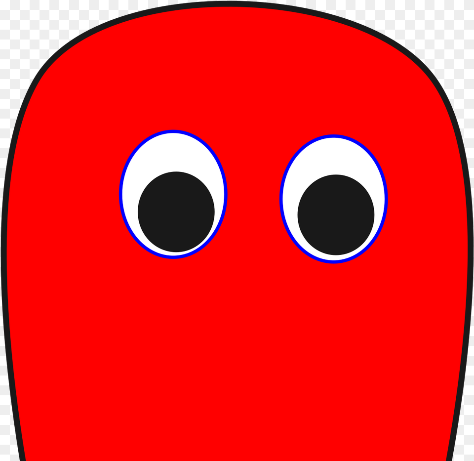 Red Pacman Ghost Svg Vector Dot Png Image