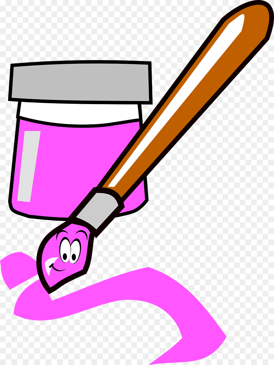 Red Paint Brush Clipart, People, Person, Purple, Device Free Png Download