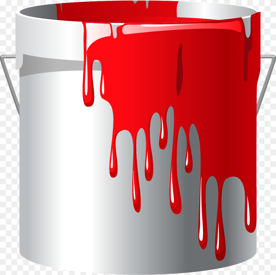 Red Paint Bucket Paint Clip Art, Bottle, Shaker, Paint Container Free Transparent Png