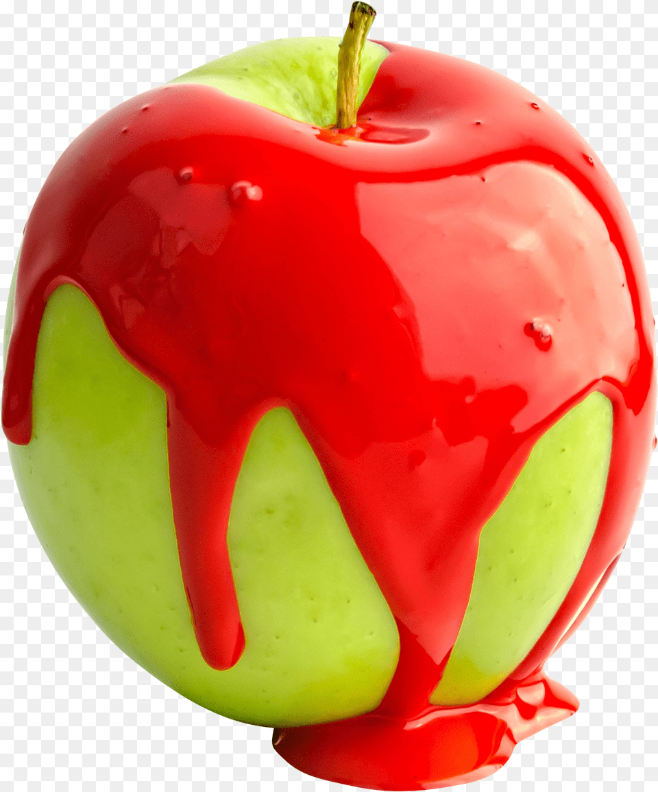 Red Paint Paint Apple, Food, Fruit, Plant, Produce Free Png Download