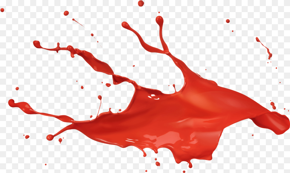 Red Paint Splash On White Background, Person Free Transparent Png