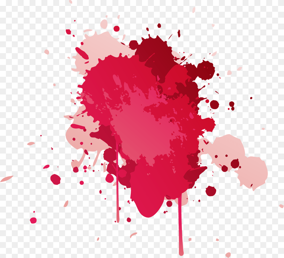 Red Paint Splatter, Stain Png