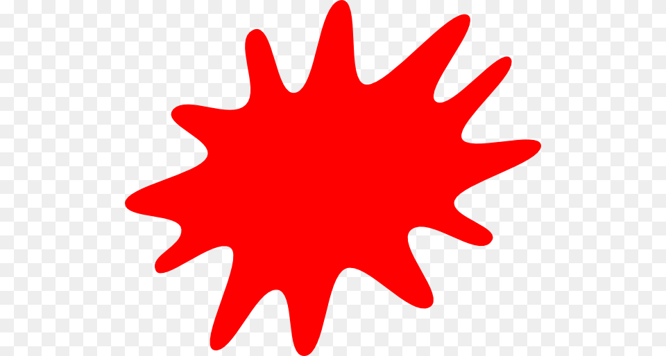 Red Paint Splatter Clip Art At Clker Com Vector Clip Red Paint Splat Clipart, Leaf, Plant, Animal, Fish Free Transparent Png