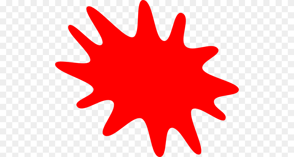 Red Paint Splatter Clip Art Image, Leaf, Plant, Animal, Fish Free Png