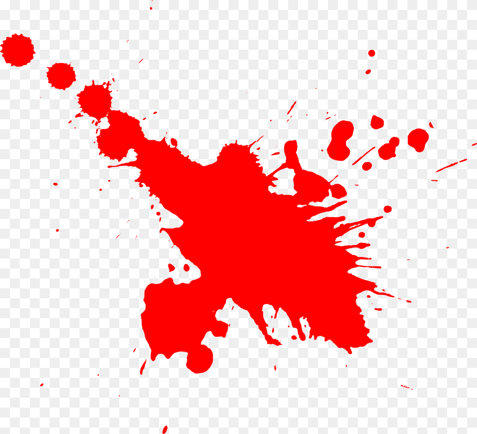 Red Paint Splatter Transparent, Stain Free Png