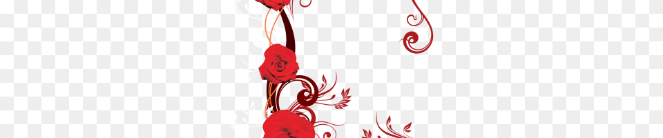 Red Paint Stroke Art, Floral Design, Flower, Graphics Png Image