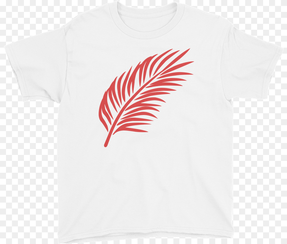 Red Palm Frond Short Sleeve Unisex T Shirt Palm Frond Short Sleeve Shirt Groms Size, Clothing, T-shirt Free Transparent Png