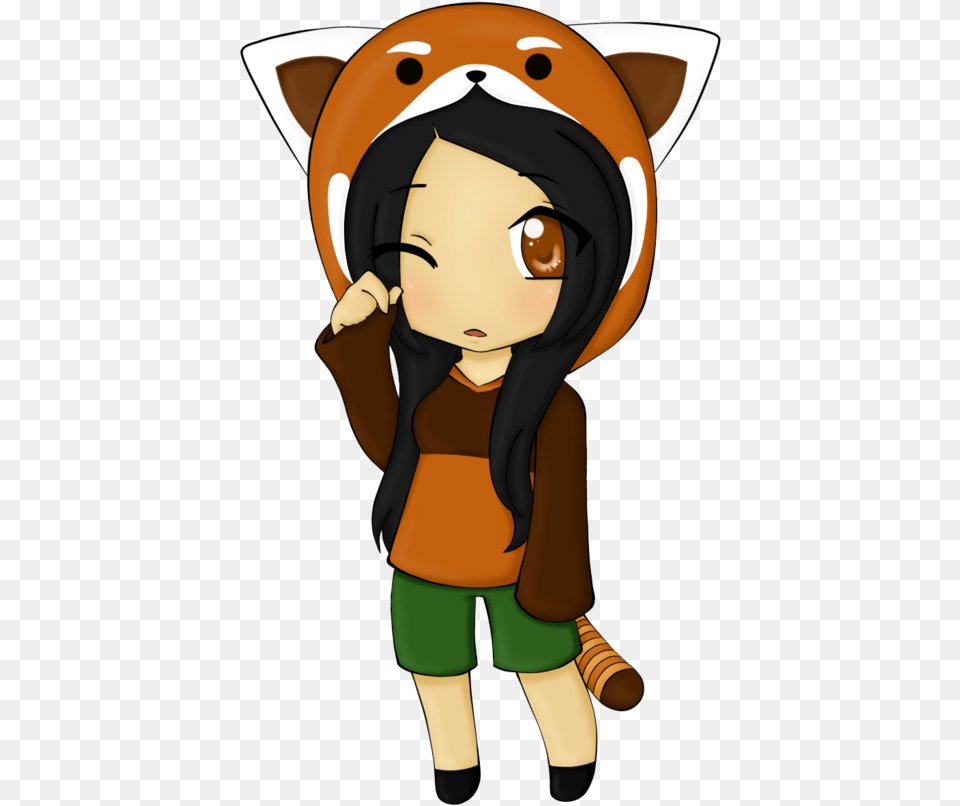 Red Panda Drawing Sleepy Red Panda By Princewaffle Chibi Red Panda Girl, Book, Comics, Publication, Baby Png