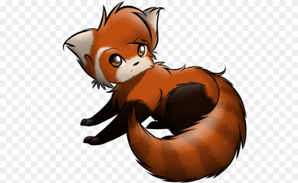 Red Panda How To Draw A Chibi Panda Clip Anime Red Panda Cub, Animal, Bird, Face, Head Png