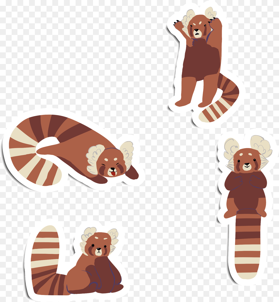 Red Panda Pals Illustration, Animal, Bear, Mammal, Wildlife Png Image