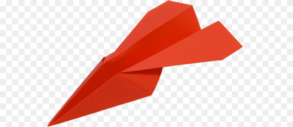 Red Paper Plane Turned Downwards, Art, Origami Free Png
